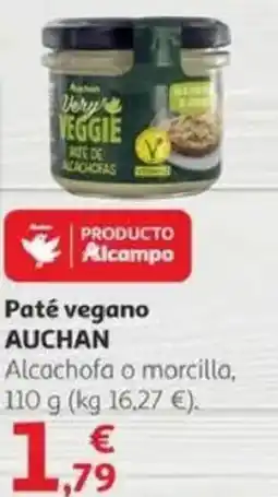 Alcampo AUCHAN Paté vegano oferta