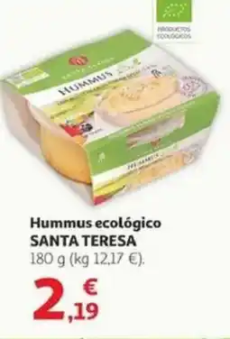 Alcampo SANTA TERESA Hummus ecológico oferta