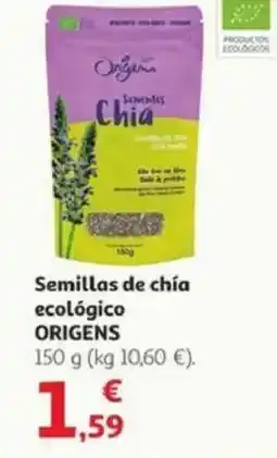 Alcampo ORIGENS Semillas de chía ecológico oferta