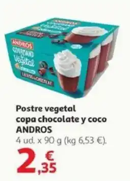 Alcampo ANDROS Postre vegetal copa chocolate y coco oferta