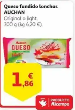 Alcampo AUCHAN Queso fundido lonchas oferta