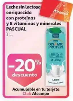 Alcampo PASCUAL Leche sin lactosa enriquecida oferta
