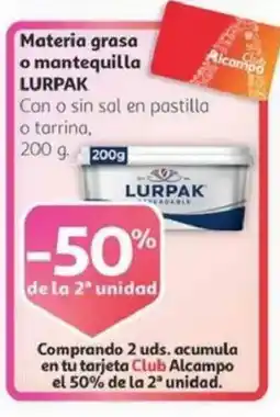 Alcampo LURPAK Materia grasa o mantequilla oferta