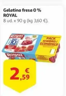 Alcampo ROYAL Gelatina fresa 0% oferta