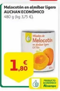 Alcampo AUCHAN ECONÓMICO Melocotón en almíbar ligero oferta