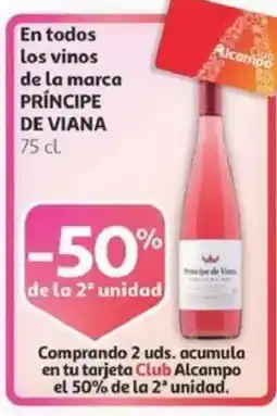 Alcampo PRÍNCIPE DE VIANA En todos Los vinos de la marca oferta