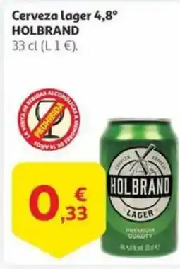 Alcampo HOLBRAND Cerveza lager 4,8° oferta