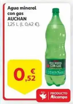 Alcampo AUCHAN Agua mineral con gas oferta