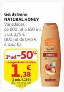 Alcampo NATURAL HONEY Gel de baño oferta