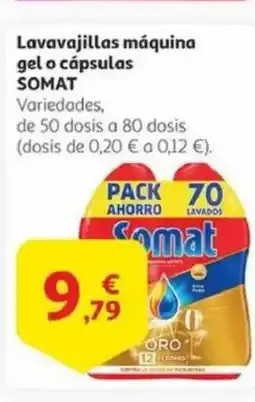 Alcampo SOMAT Lavavajillas máquina gel o cápsulas oferta