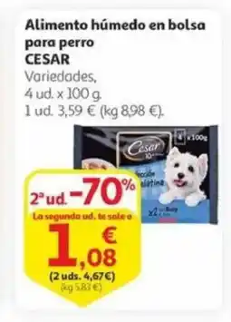 Alcampo CESAR Alimento húmedo en bolsa para perro oferta