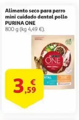 Alcampo PURINA ONE Alimento seco para perro mini cuidado dental pollo oferta