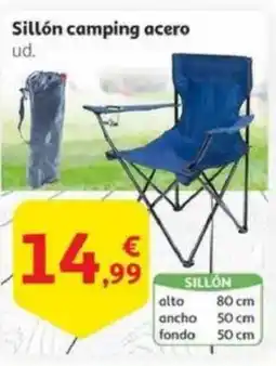 Alcampo Sillón camping acero oferta