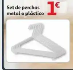 Alcampo Set de perchas metal o plástico oferta
