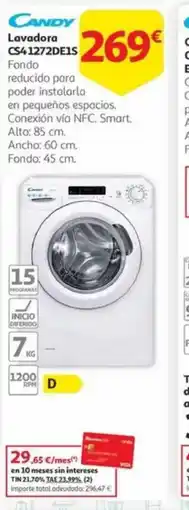 Alcampo CANDY Lavadora CS41272DE1S oferta