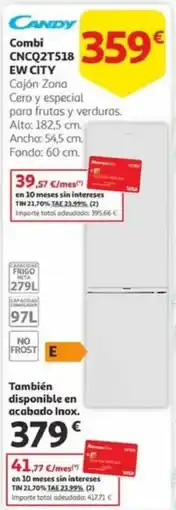 Alcampo CANDY Combi CNCQ2T518 EW CITY oferta