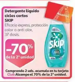 Alcampo SKIP Detergente líquido ciclos cortos oferta