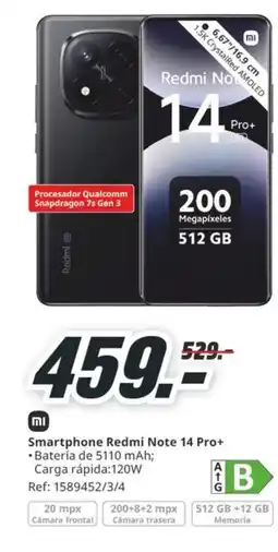 MediaMarkt Smartphone Redmi Note 14 Pro+ oferta