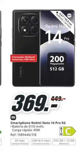 MediaMarkt Smartphone Redmi Note 14 Pro 5G oferta