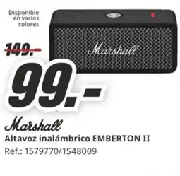 MediaMarkt Altavoz inalámbrico EMBERTON II oferta