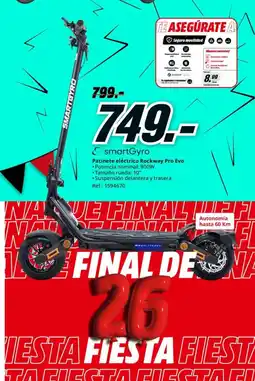 MediaMarkt Patinete eléctrico Rockway Pro Evo oferta