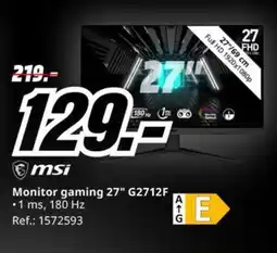MediaMarkt MSI Monitor gaming 27" G2712F oferta