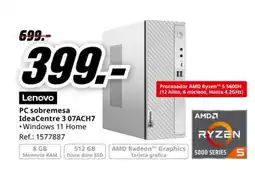 MediaMarkt LENOVO PC sobremesa IdeaCentre 3 07ACH7 oferta