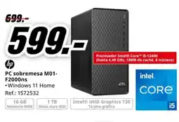 MediaMarkt HP PC sobremesa M01- F2000ns oferta