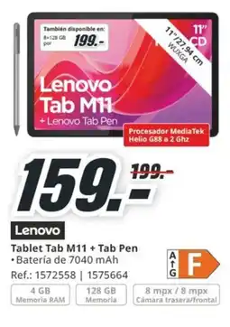 MediaMarkt LENOVO Tablet Tab M11 + Tab Pen oferta