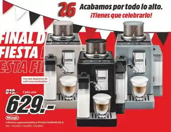 MediaMarkt DELONGHI Cafetera superautomática Rivelia EXAM440.55.G oferta