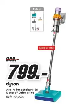 MediaMarkt DYSON Aspirador escoba v15s Detect Submarine oferta