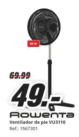 MediaMarkt ROWENTA Ventilador de pie VU3110 oferta