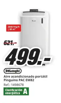 MediaMarkt DELONGHI Aire acondicionado portátil Pinguino PAC EM82 oferta