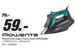 MediaMarkt ROWENTA Plancha de vapor Focus Excel DW5326D1 oferta