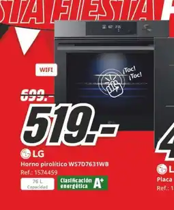 MediaMarkt LG Horno pirolítico WS7D7631WB oferta