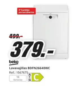 MediaMarkt BEKO Lavavajillas BDFN26640WC oferta