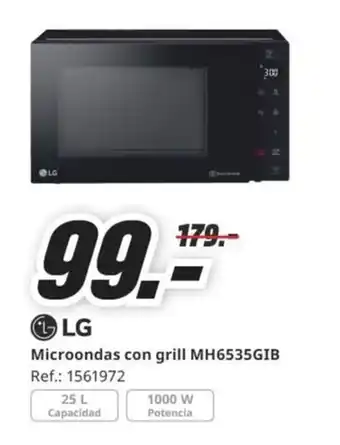 MediaMarkt LG Microondas con grill MH6535GIB oferta