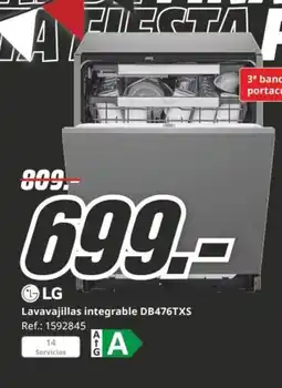 MediaMarkt LG Lavavajillas integrable DB476TXS oferta
