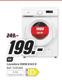 MediaMarkt Lavadora OWM 6143 D oferta