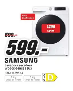 MediaMarkt SAMSUNG Lavadora secadora WD90DG6B85BEU3 oferta