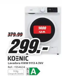 MediaMarkt KOENIC Lavadora KWM 9113 A INV oferta