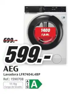 MediaMarkt AEG Lavadora LFR7404L4BP oferta