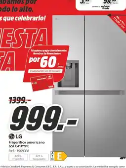 MediaMarkt LG Frigorífico americano oferta