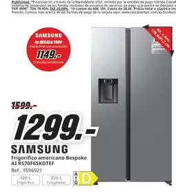 MediaMarkt SAMSUNG Frigorífico americano Bespoke oferta
