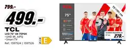 MediaMarkt TCL LED 75" 4K 75P6K oferta
