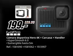 MediaMarkt Cámara deportiva Hero 4K + Carcasa + Handler oferta