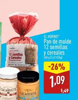 ALDI EL HORNO Pan de molde 12 semillas y cereales oferta
