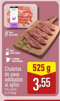 ALDI Chuletas de pavo adobadas al ajillo oferta