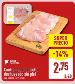 ALDI Contramuslo de pollo deshuesado sin piel oferta