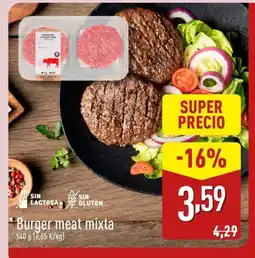 ALDI Burger meat mixta oferta